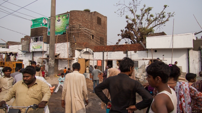 Joseph Colony in Lahore, Pakistan, which was infamously attacked in March 2013 after Sawan Masih was accused of blasphemy.
